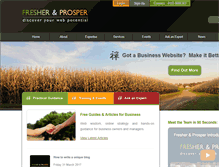 Tablet Screenshot of fresherandprosper.com